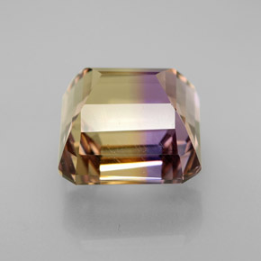 Amétrine bicolore naturelle taille émeraude, 6,74 ct, VVS