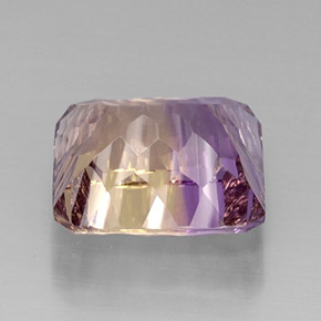Amétrine bicolore naturelle taille émeraude, 12,66 ct, VVS-VS