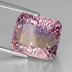Amétrine bicolore naturelle taille émeraude, 13,31 ct, VVS