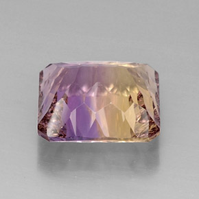 Amétrine bicolore naturelle taille émeraude, 9,01 ct, VVS-VS