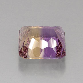 Amétrine bicolore naturelle taille émeraude, 8,16 ct, VVS-VS