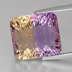 Amétrine Bicolore naturelle Taille émeraude, 11.04 ct, VVS