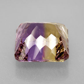 Amétrine bicolore naturelle taille émeraude, 10,35 ct, VVS