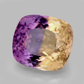 Amétrine bicolore naturelle coupe coussin, 10,08 ct, VVS-VS