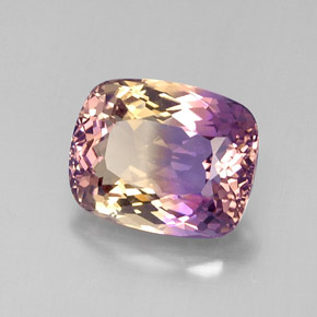 Amétrine bicolore naturelle coupe coussin, 11,72 ct, VVS