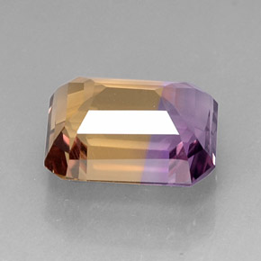 Amétrine bicolore naturelle taille émeraude, 9,78 ct, VVS