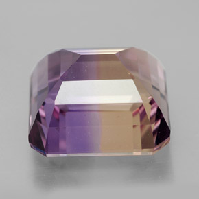 Amétrine bicolore naturelle taille émeraude, 10,83 ct, VVS-VS