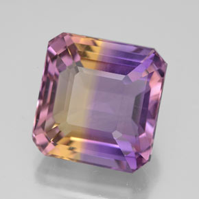 Amétrine Bicolore naturelle Taille émeraude, 11.07 ct, VVS