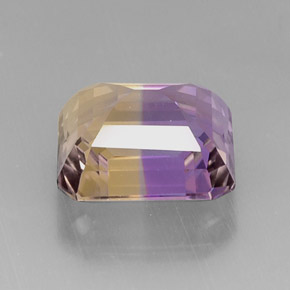 Amétrine bicolore naturelle taille émeraude, 9,94 ct, VVS