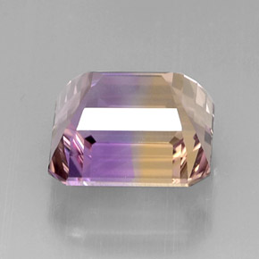 Amétrine bicolore naturelle taille émeraude, 11,17 ct, VVS