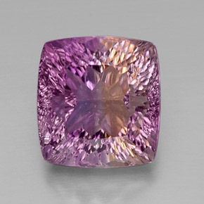 Amétrine bicolore naturelle coupe coussin, 12,65 ct, VVS