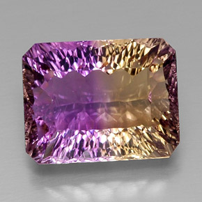 Amétrine Bicolore naturelle Taille émeraude, 15.31 ct, VVS-VS