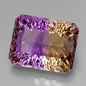 Amétrine Bicolore naturelle Taille émeraude, 15.31 ct, VVS-VS