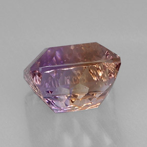 Amétrine bicolore naturelle taille émeraude, 13,21 ct, VVS