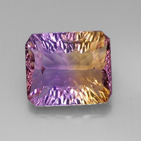 Amétrine Bicolore naturelle Taille émeraude, 9.67 ct, VVS