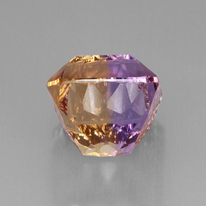 Amétrine bicolore naturelle taille émeraude, 12,72 ct, VVS