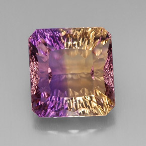 Amétrine bicolore naturelle taille émeraude, 10,38 ct, VVS