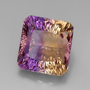 Amétrine bicolore naturelle taille émeraude, 10,38 ct, VVS