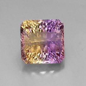 Amétrine bicolore naturelle taille émeraude, 12,51 ct, VVS