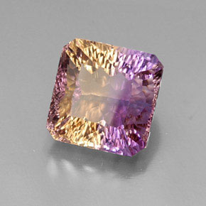 Amétrine bicolore naturelle taille émeraude, 12,51 ct, VVS
