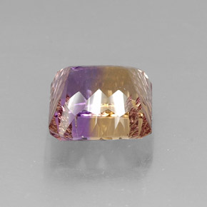 Amétrine bicolore naturelle taille émeraude, 12,51 ct, VVS