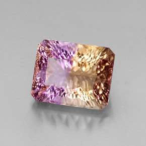 Amétrine Bicolore naturelle Taille émeraude, 11.50 ct, VVS