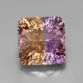 Amétrine bicolore naturelle taille émeraude, 9,03 ct, VVS