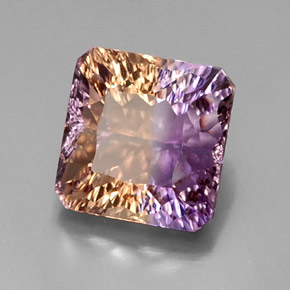 Amétrine bicolore naturelle taille émeraude, 9,03 ct, VVS