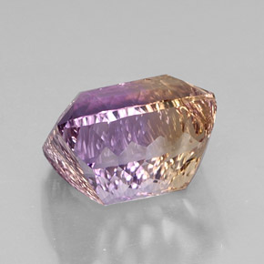 Amétrine bicolore naturelle taille émeraude, 14,73 ct, VVS-VS