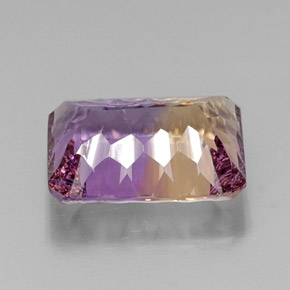 Amétrine Bicolore naturelle Taille émeraude, 12.54 ct, VVS