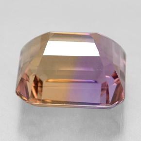 Amétrine bicolore naturelle taille émeraude, 9,41 ct, VVS