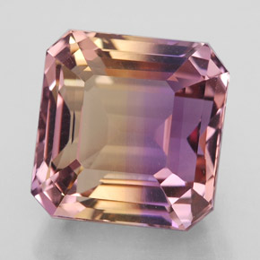 Amétrine Bicolore naturelle Taille émeraude, 10.27 ct, IF