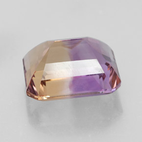 Amétrine bicolore naturelle taille émeraude, 7,65 ct, VVS