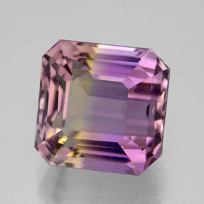 Amétrine bicolore naturelle taille émeraude, 8,35 ct, VVS