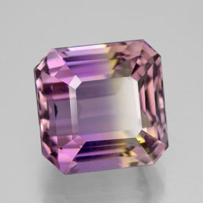 Amétrine bicolore naturelle taille émeraude, 8,35 ct, VVS