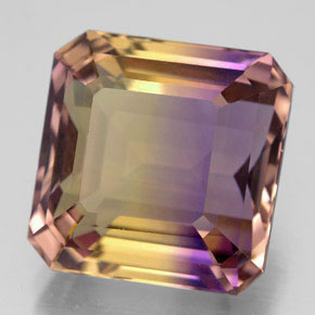 Amétrine Bicolore naturelle Taille émeraude, 11.85 ct, VVS