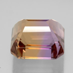 Amétrine bicolore naturelle taille émeraude, 10,74 ct, VVS