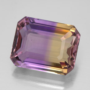 Amétrine Bicolore naturelle Taille émeraude, 9.07 ct, VVS