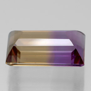 Amétrine bicolore naturelle baguette, 5,51 ct, VVS