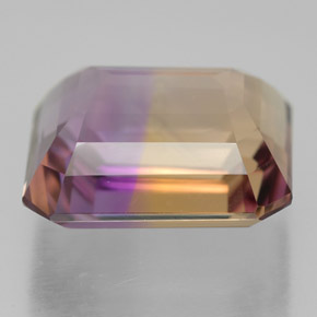 Amétrine bicolore naturelle taille émeraude, 7,85 ct, VVS