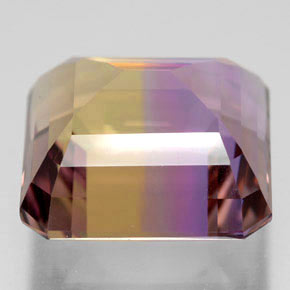 Amétrine bicolore naturelle taille émeraude, 10,74 ct, VVS-VS