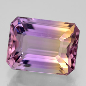 Amétrine Bicolore naturelle Taille émeraude, 6.42 ct, VVS