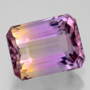 Amétrine Bicolore naturelle Taille émeraude, 6.42 ct, VVS