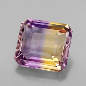Amétrine Bicolore naturelle Taille émeraude, 4.74 ct, VVS