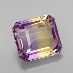 Amétrine Bicolore naturelle Taille émeraude, 4.74 ct, VVS