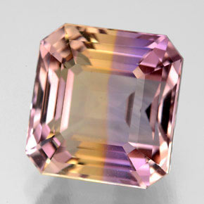 Amétrine Bicolore naturelle Taille émeraude, 9.29 ct, VVS
