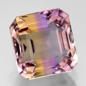 Amétrine Bicolore naturelle Taille émeraude, 9.29 ct, VVS