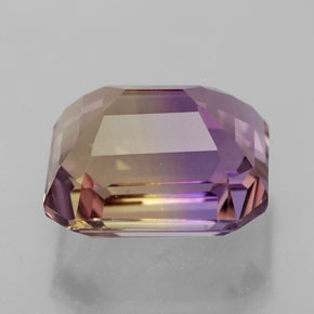 Amétrine bicolore naturelle taille émeraude, 8,32 ct, VVS