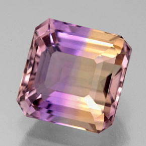 Amétrine bicolore naturelle taille émeraude, 5,91 ct, VVS
