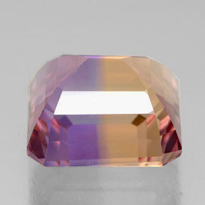 Amétrine bicolore naturelle taille émeraude, 5,91 ct, VVS